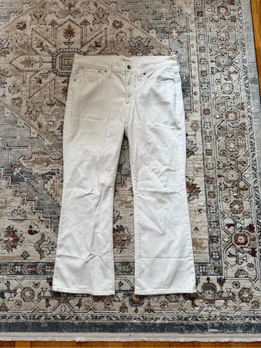 Madewell Cream Boyfriend Jeans